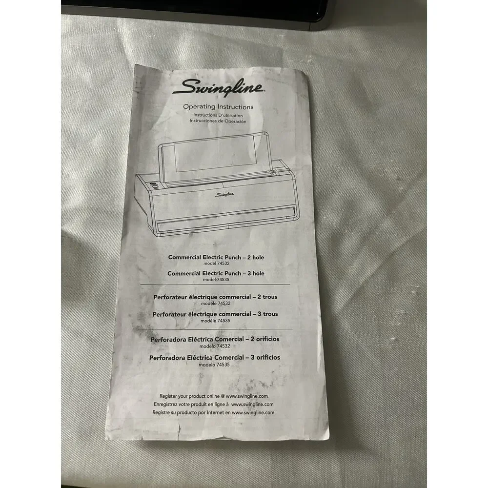 Swingline Commercial Electric Desktop 2-Hole Punch Hole Puncher Black